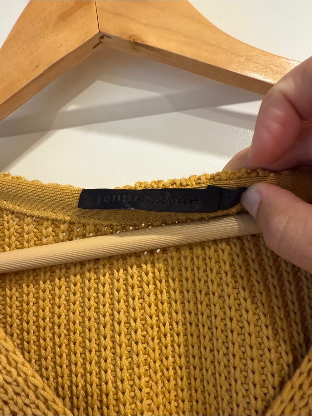 Jenni Kayne V-Neck Oversized Knit Sweater - Mustard - Picture 3 of 11